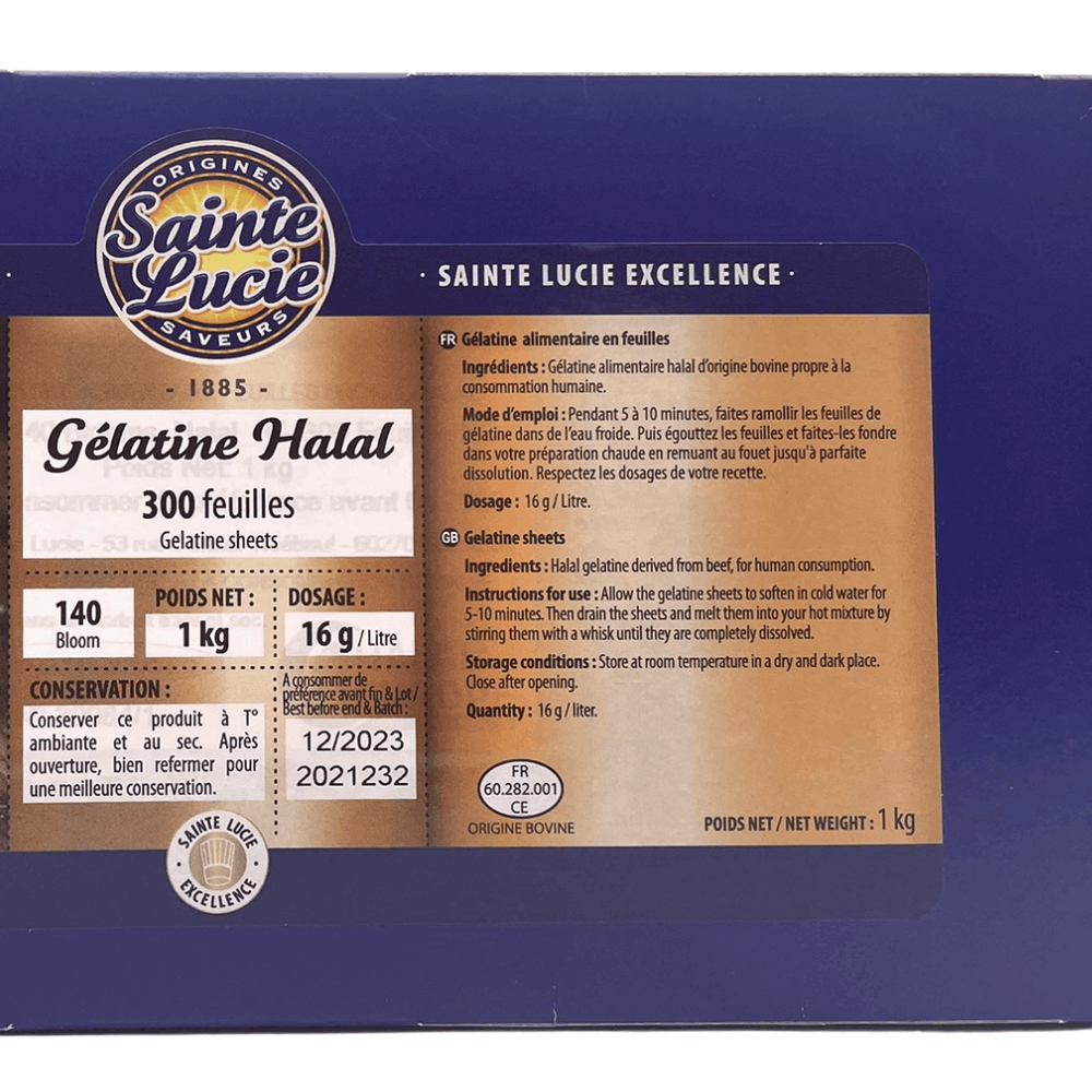 Feuille de gélatine bovine halal